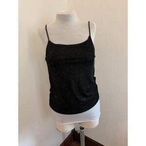 VTG y2k 90s 2000s Susan Lawrence Top Sparkle Spaghetti Tank Sexy Club Glitter